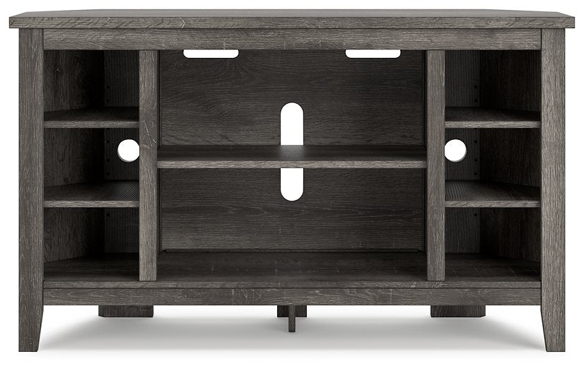 Arlenbry Corner TV Stand with Electric Fireplace - TV Stand - Half Price Furniture