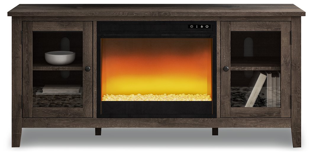 Arlenbry 60" TV Stand with Electric Fireplace Half Price Furniture