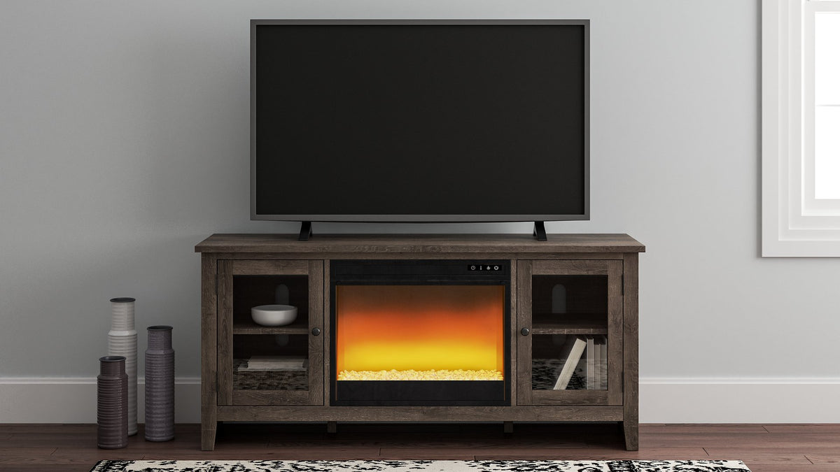 Arlenbry 60" TV Stand with Electric Fireplace - TV Stand - Half Price Furniture