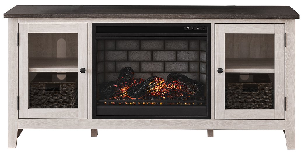 Dorrinson 60" TV Stand with Electric Fireplace  Half Price Furniture