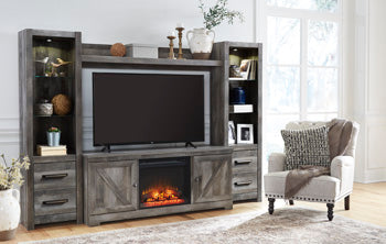 Wynnlow 4-Piece Entertainment Center with Electric Fireplace Half Price Furniture