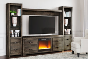 Trinell 4-Piece Entertainment Center with Electric Fireplace - Half Price Furniture