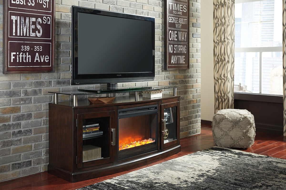 Chanceen 60" TV Stand with Electric Fireplace  Half Price Furniture