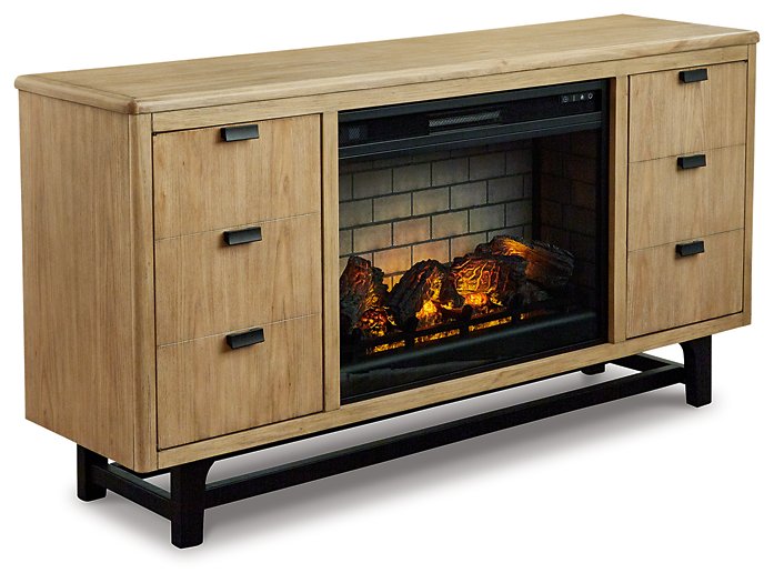Freslowe TV Stand with Electric Fireplace  Las Vegas Furniture Stores