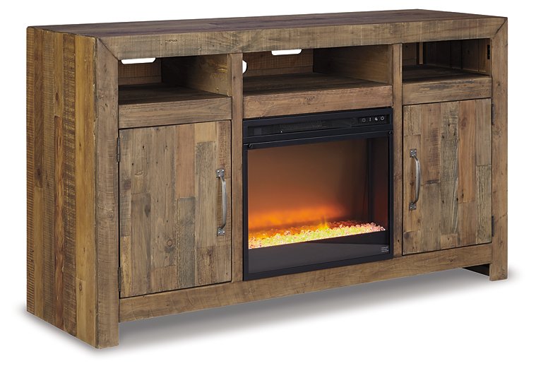 Sommerford 62" TV Stand with Electric Fireplace Half Price Furniture