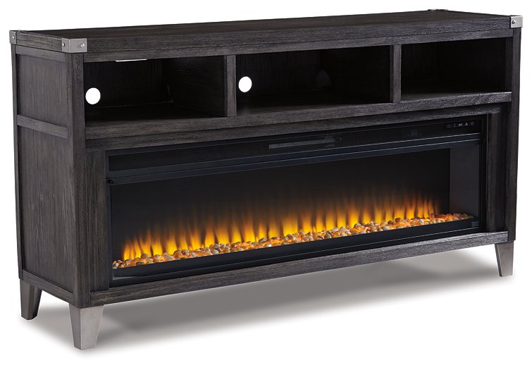 Todoe 65" TV Stand with Electric Fireplace  Half Price Furniture
