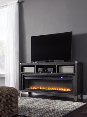 Todoe 65" TV Stand with Electric Fireplace - Half Price Furniture