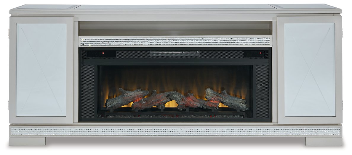Flamory 72" TV Stand with Electric Fireplace - TV Stand - Half Price Furniture