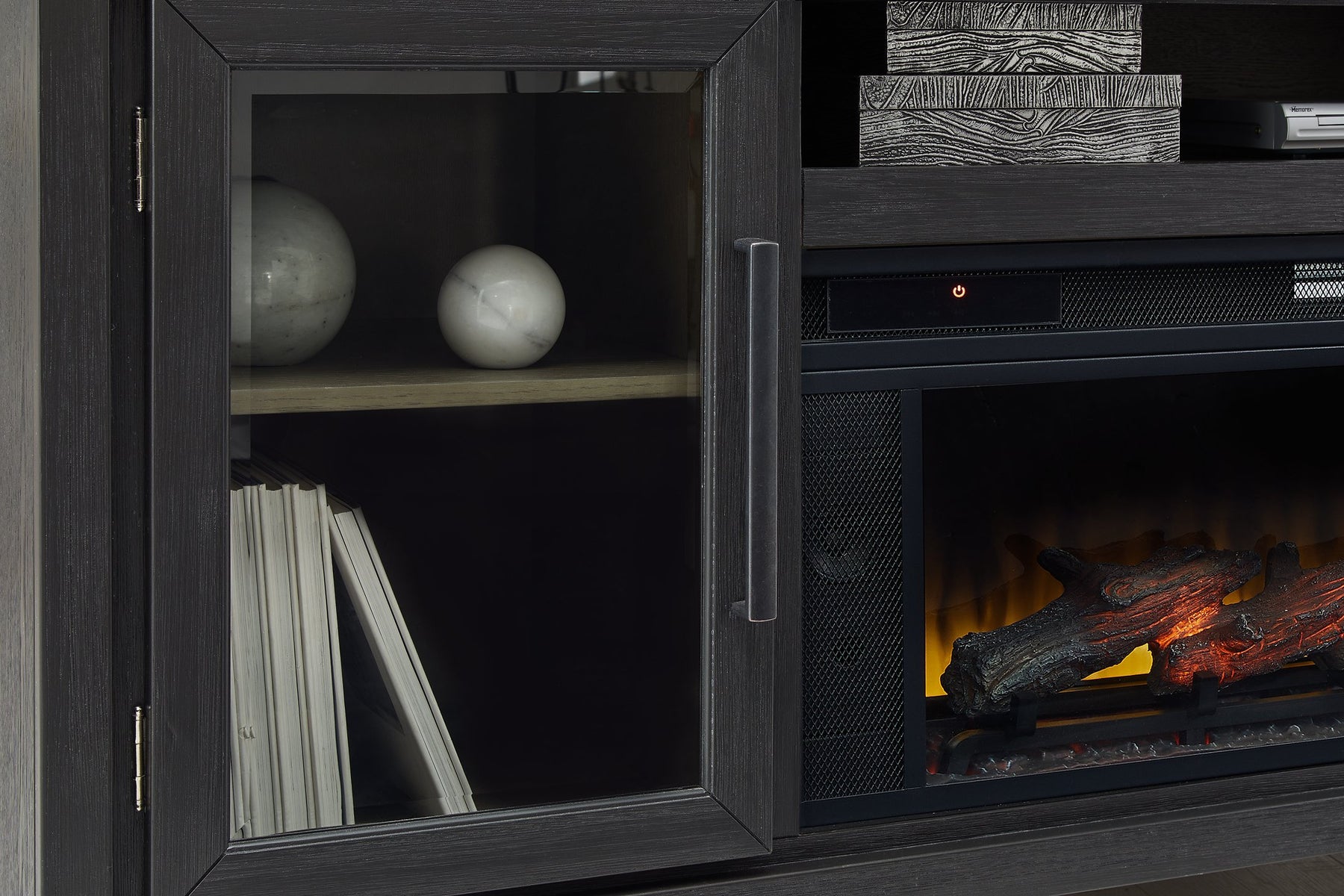 Foyland 83" TV Stand with Electric Fireplace - Half Price Furniture