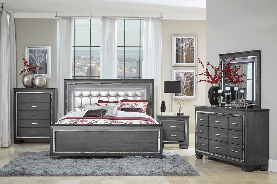 Glam modern queen king bedroom furniture Las Vegas NV
