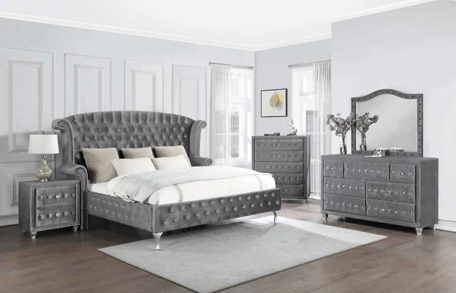 Deanna Tufted Bedroom Set Gray – Elegant and Stylish Comfort