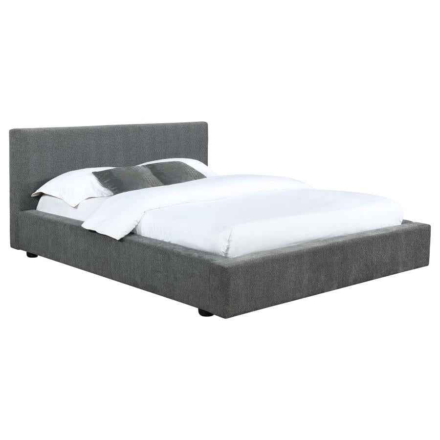 Gregory Upholstered Platform Bed in Graphite - Modern Chic for Your Bedroom
