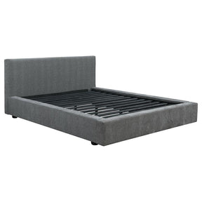 Gregory Upholstered Platform Bed Graphite - Las Vegas Furniture Stores