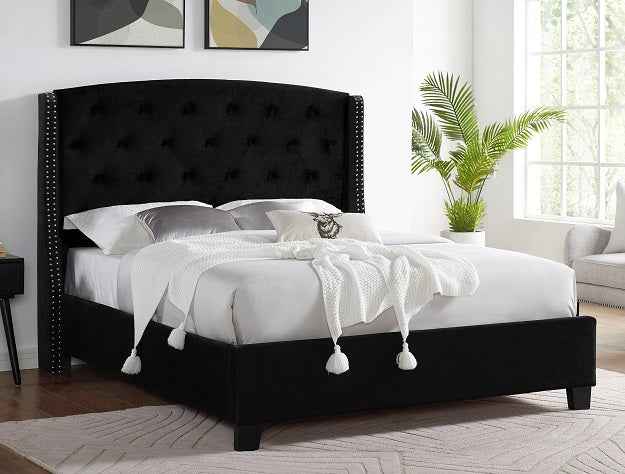 EVA Black Bed - Stylish and Comfortable Modern Bed for Your Bedroom