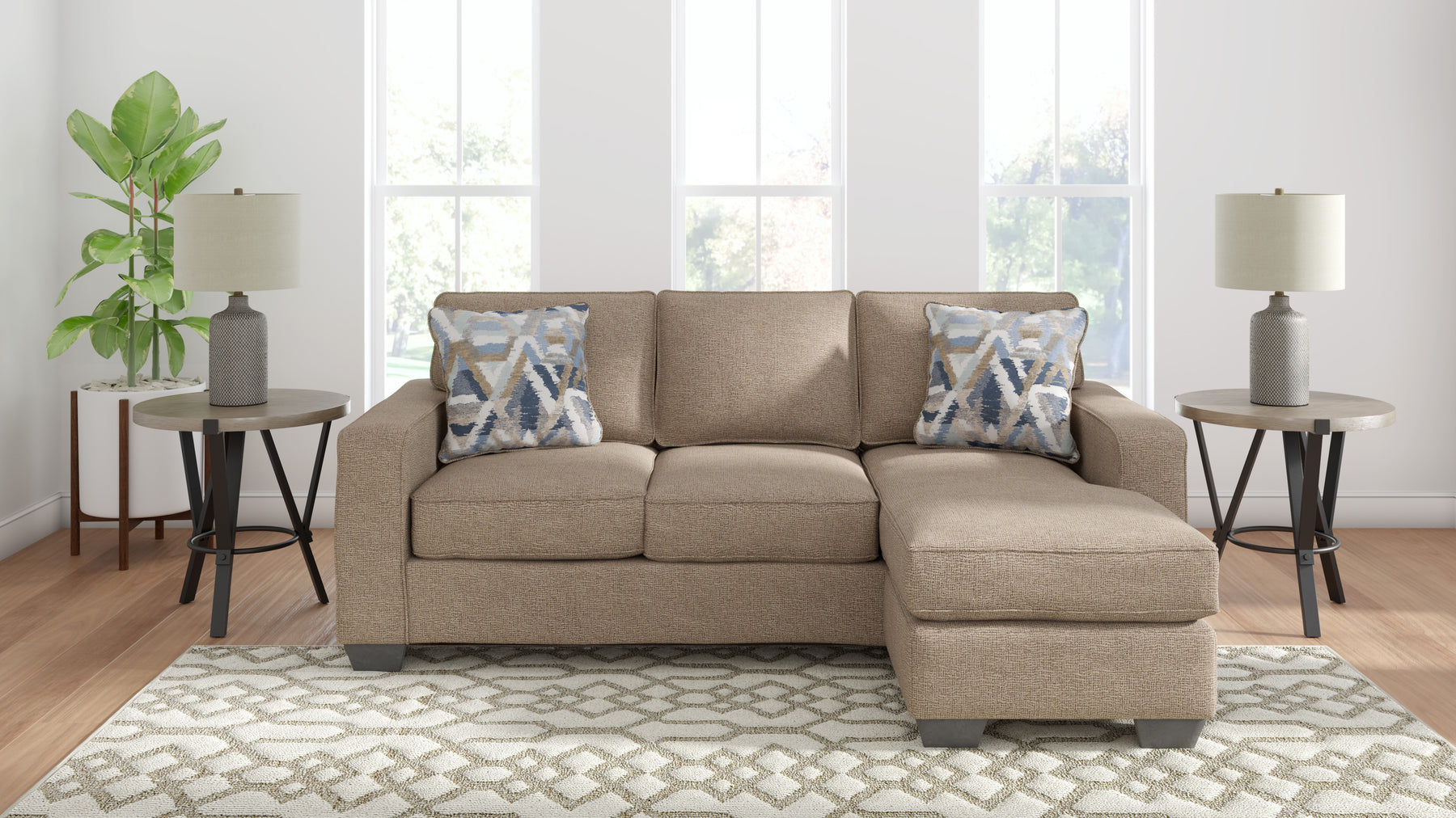 Greaves Sofa Chaise availble in two colors - Las Vegas Furniture Stores