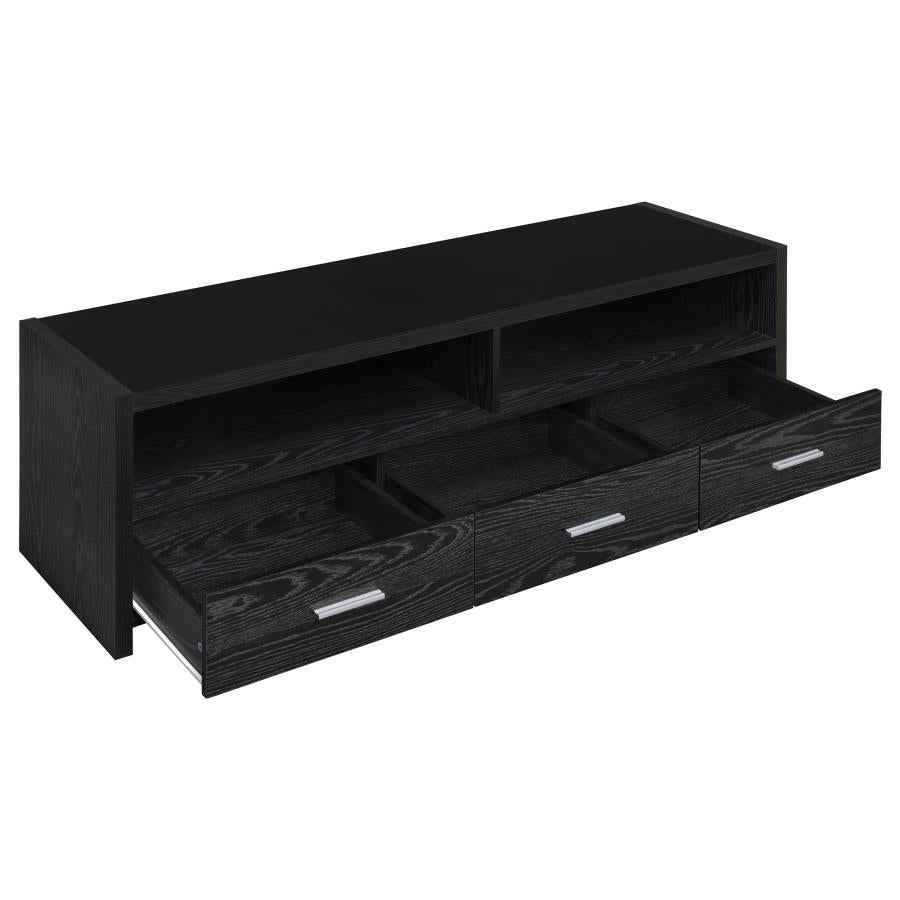 Black TV Stand - Modern Console for Stylish Living Rooms and Bedrooms
