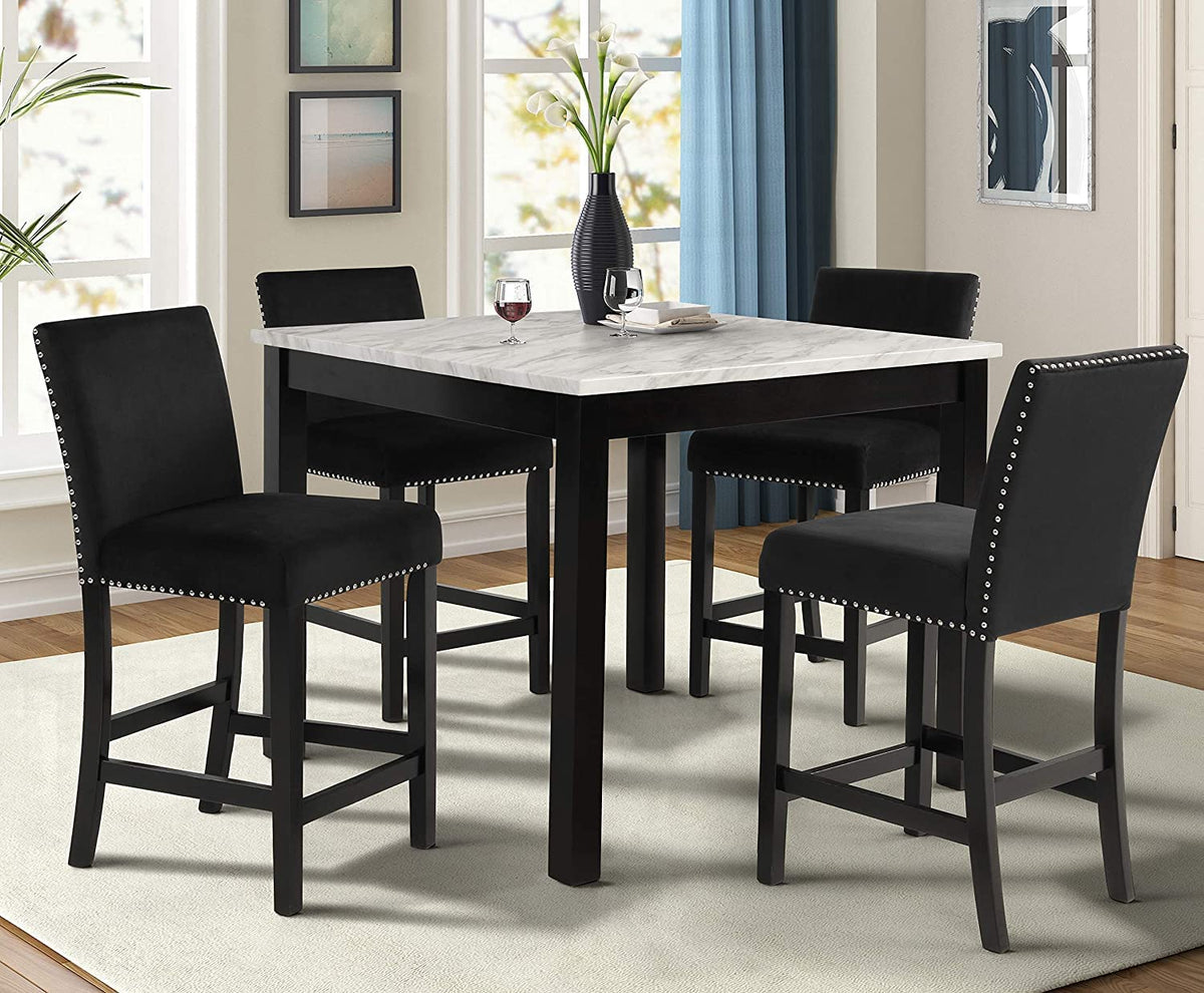 D400-52s-blk New Classic Furniture Celeste 42 Inch Counter Table And 4 Chair - Black D400-52s-blk New Classic Furniture Celeste 42 Inch Counter Table And 4 Chair - Black | Las Vegas Dining room furniture store Las Vegas Furniture Stores
