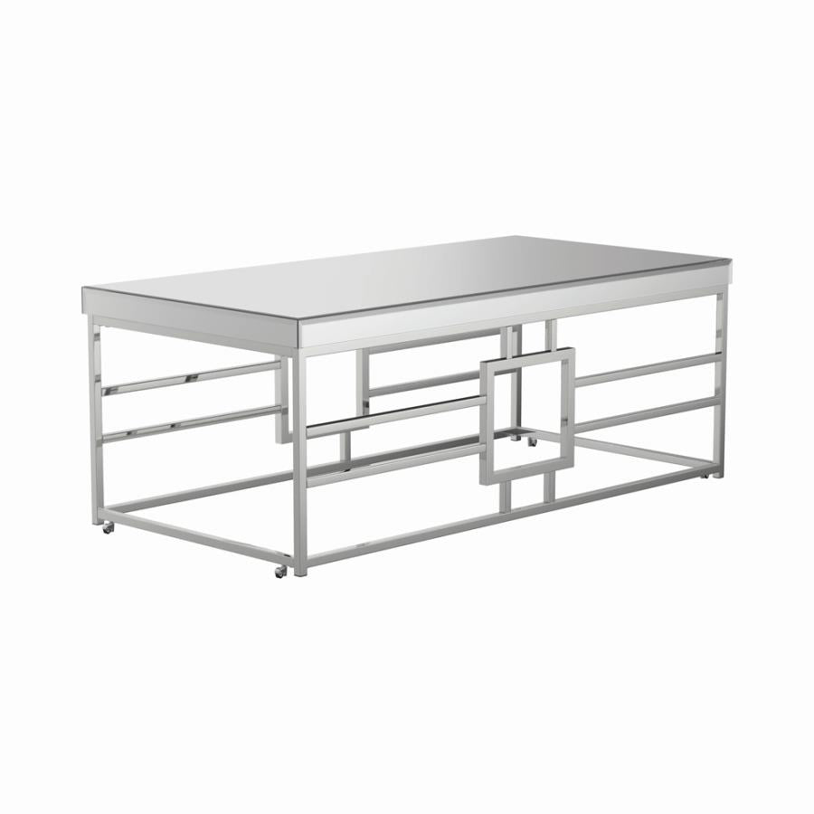 Geometric Frame Rectangular Coffee Table Chrome Geometric Frame Rectangular Coffee Table Chrome Half Price Furniture