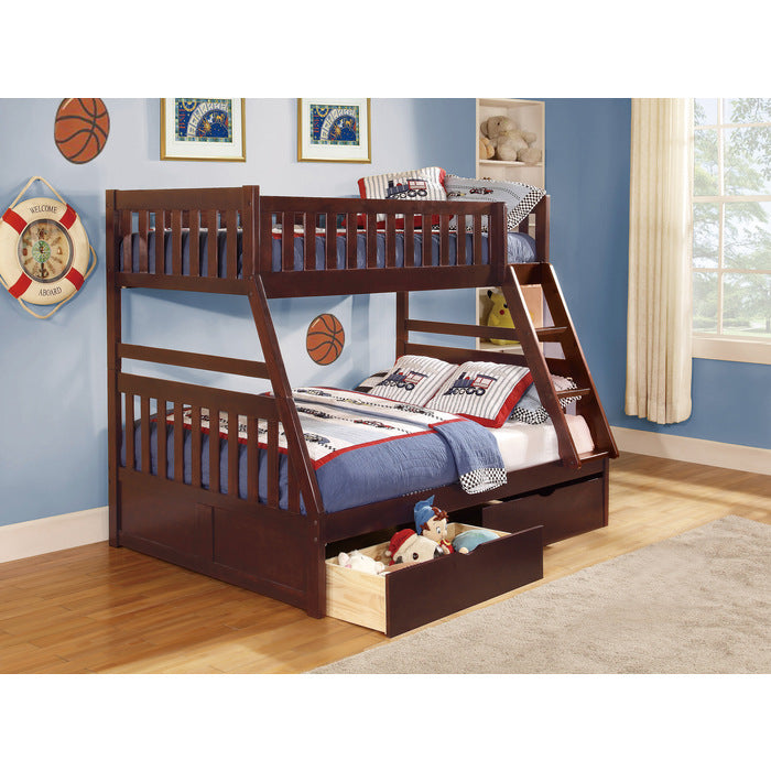 Rowe Collection Bunk bed collection B2013TFDC-1*T Twin/Full Bunk Bed with Storage Boxes | Kids furniture bunk beds Las Vegas Nevada Las Vegas Furniture Stores