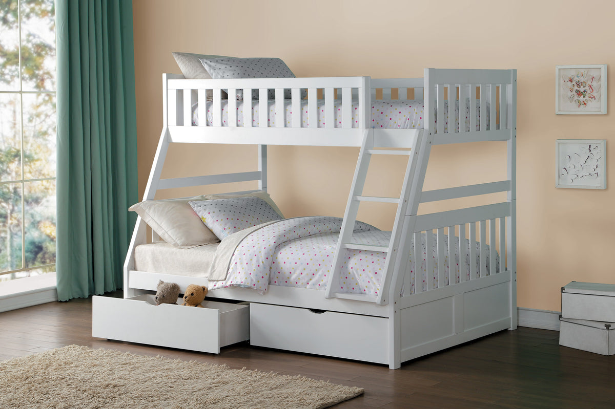 Twin Over Full Bunk bed with storage - Las Vegas Furniture Stores