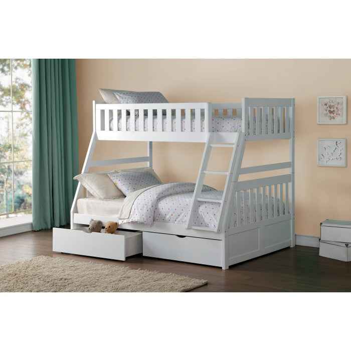 B2053TFW-1*T Twin Full Bunk Bed with Storage - Space-Saving Solution with Storage Boxes