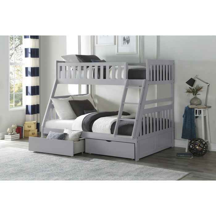 Twin Over Full Bunk Bed with Storage for Space-Saving Efficiency