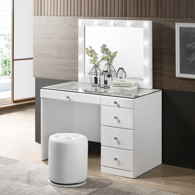 MORGAN VANITY SET WHITE MORGAN VANITY SET WHITE | Las Vegas Vanity set mirror Las Vegas Furniture Stores