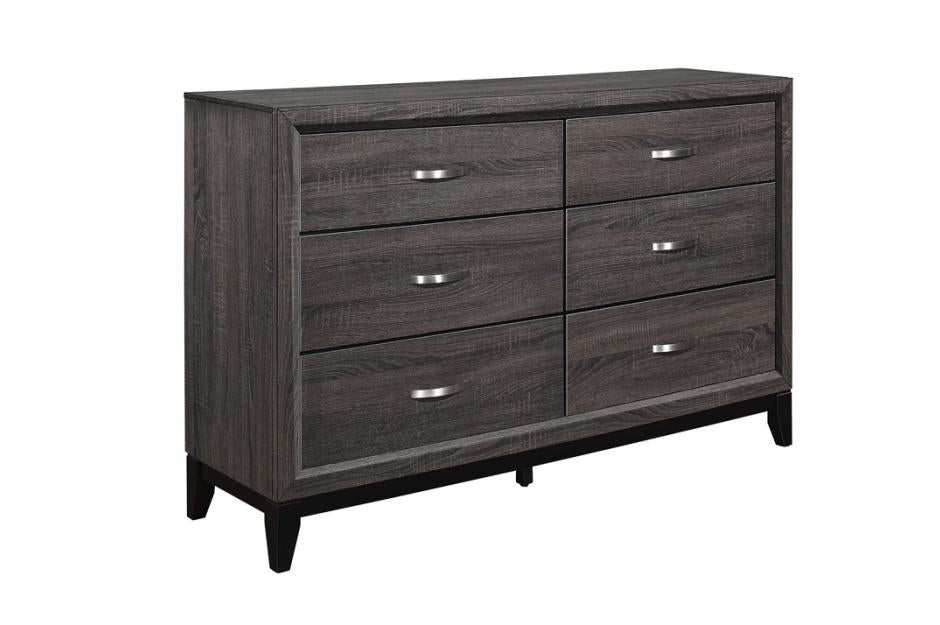 4 Piece Bedroom Set in Grey Finish - Half Price Furniture