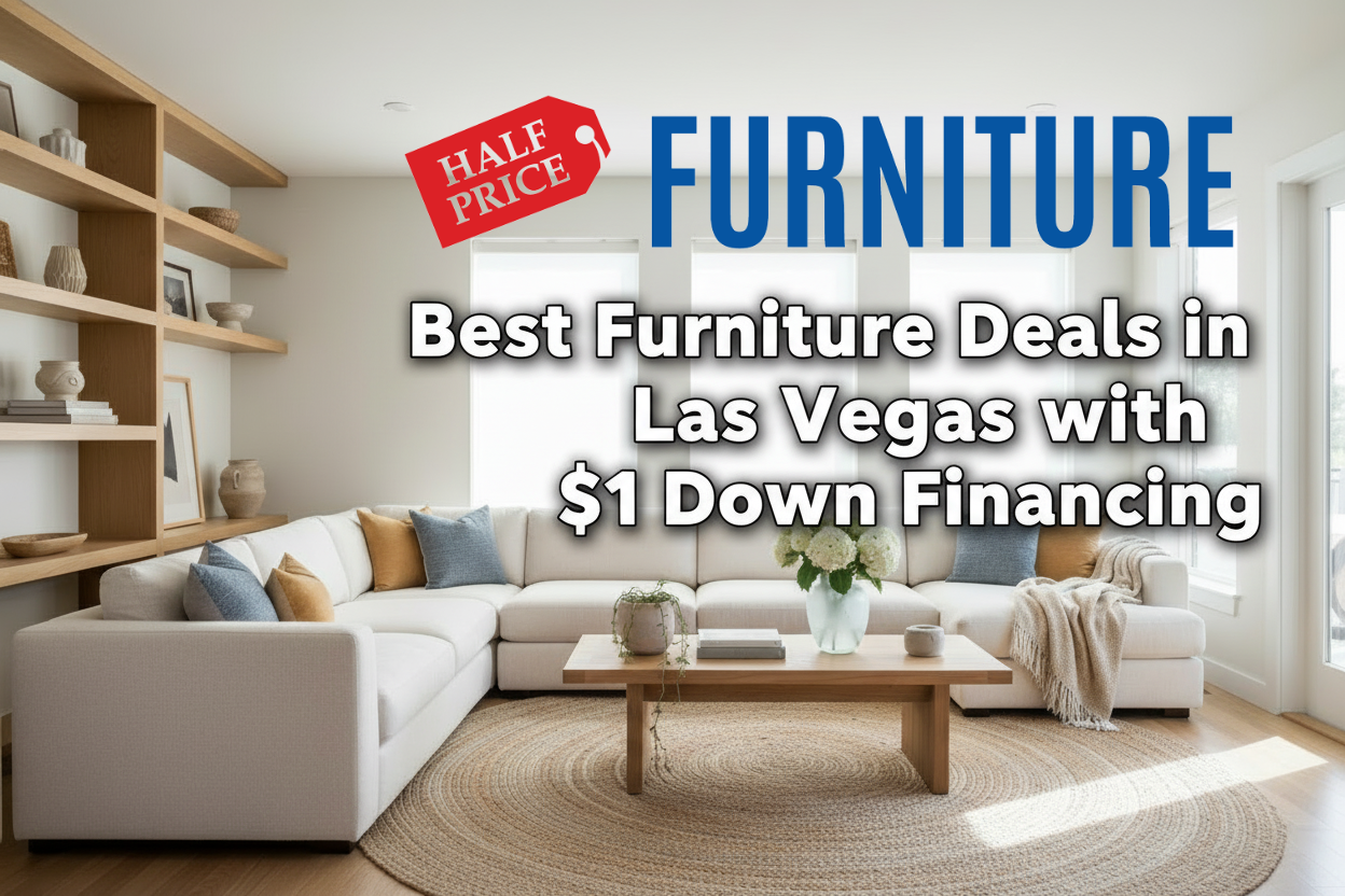 Best Furniture Deals in Las Vegas with $1 Down Financing - Half Price Furniture