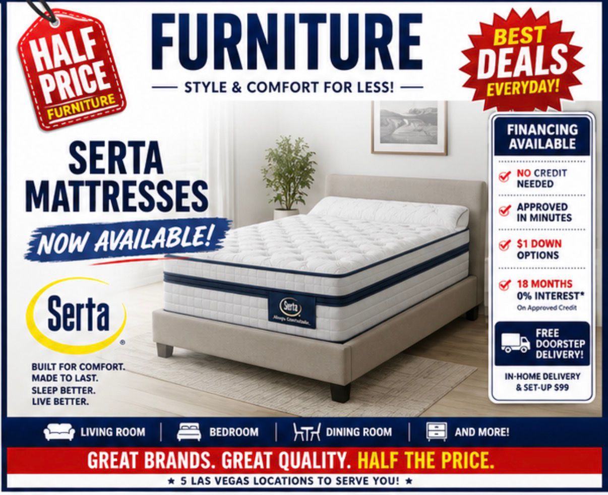 Serta Mattresses Are Now Available at Half Price Furniture Las Vegas: Discover Better Sleep at Affordable Prices - Half Price Furniture