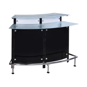 Keystone Glass Top Bar Unit Black Keystone Glass Top Bar Unit Black Half Price Furniture