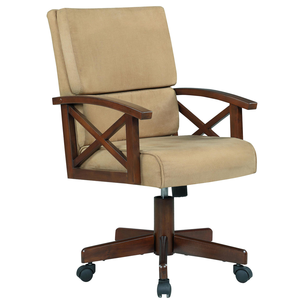 Marietta Upholstered Game Chair Tobacco and Tan  Half Price Furniture