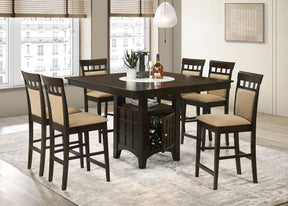 Gabriel 5-piece Square Counter Height Dining Set Cappuccino - Half Price Furniture