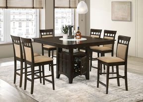 Gabriel 5-piece Square Counter Height Dining Set Cappuccino Half Price Furniture