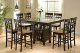 Gabriel 9-piece Square Counter Height Dining Set Cappuccino Half Price Furniture