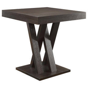 Freda Square Counter Height Table Cappuccino  Half Price Furniture