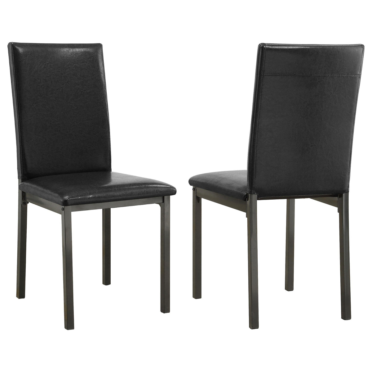 Garza Upholstered Dining Chairs Black (Set of 2) Garza Upholstered Dining Chairs Black (Set of 2) Half Price Furniture