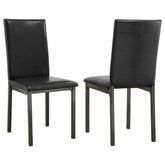 Garza Upholstered Dining Chairs Black (Set of 2) Half Price Furniture