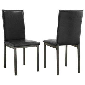 Garza Upholstered Dining Chairs Black (Set of 2) Half Price Furniture