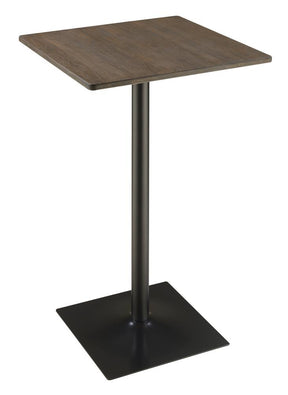 Cavalier Square Bar Table Dark Elm and Matte Black Cavalier Square Bar Table Dark Elm and Matte Black Half Price Furniture