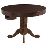 Turk 3-in-1 Round Pedestal Game Table Tobacco Half Price Furniture