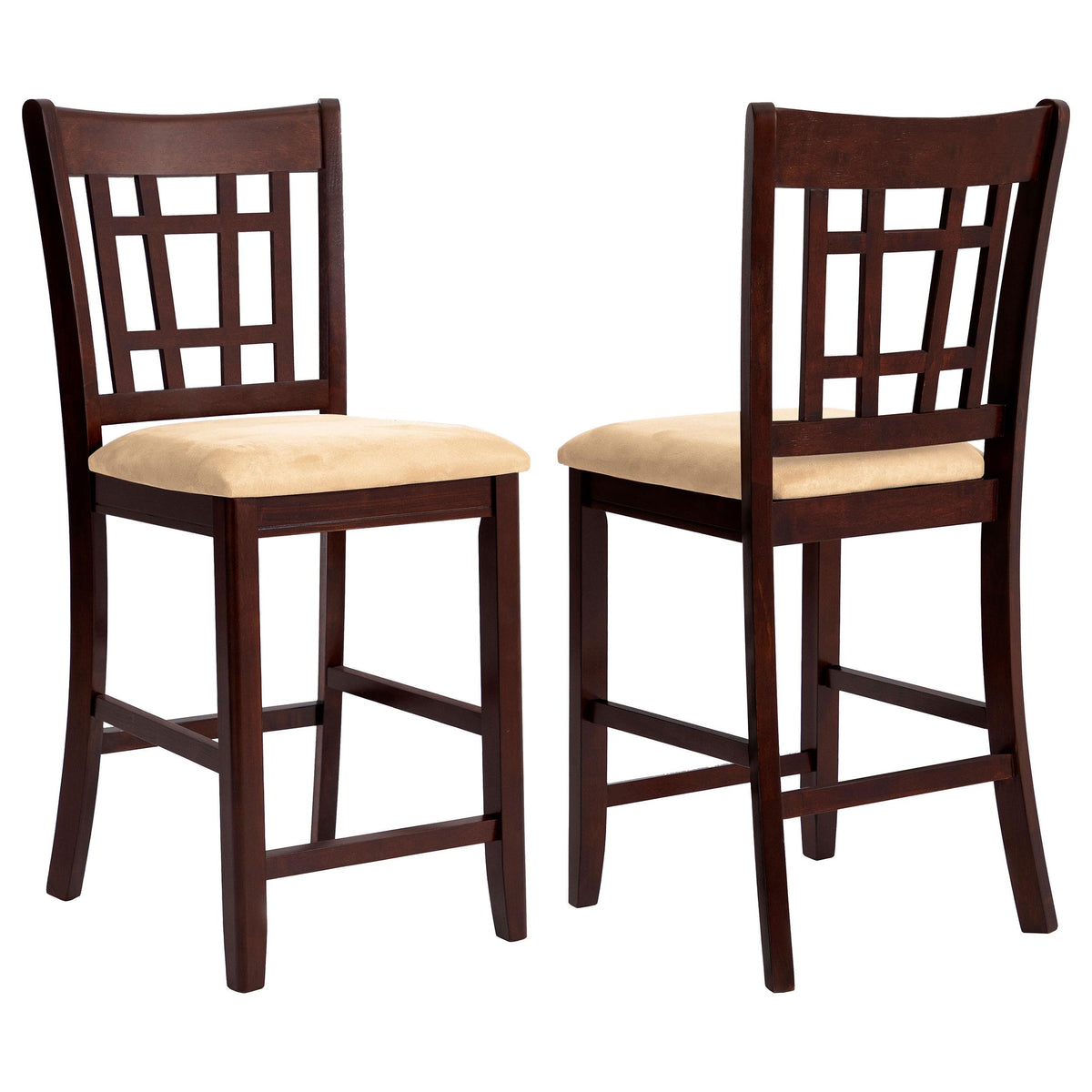 Lavon 24" Counter Stools Tan and Brown (Set of 2)  Half Price Furniture