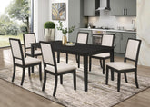 Louise 5-piece Dining Set Black and Cream  Half Price Furniture