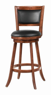 Broxton Upholstered Swivel Bar Stools Chestnut and Black (Set of 2) Broxton Upholstered Swivel Bar Stools Chestnut and Black (Set of 2) Half Price Furniture