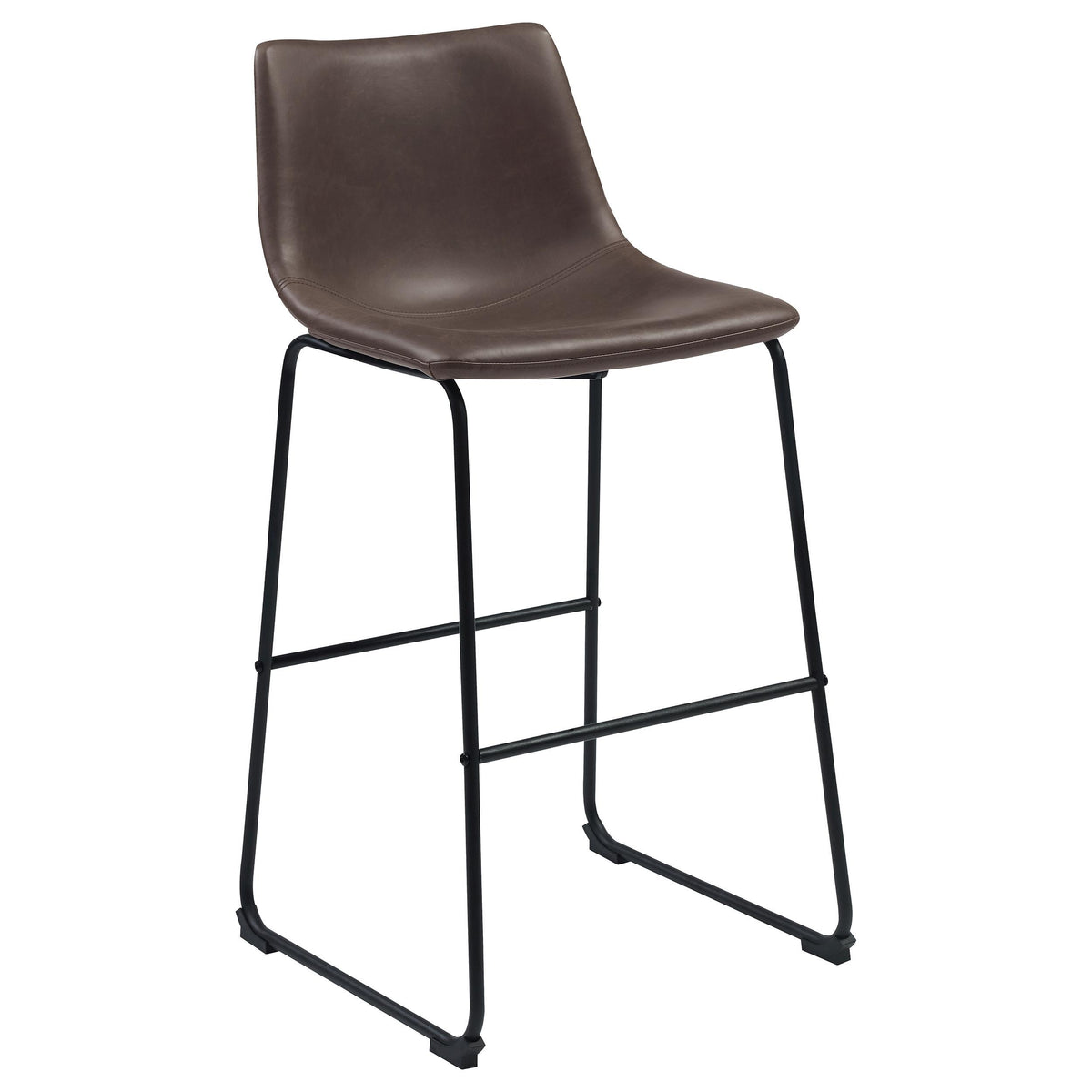Michelle Armless Bar Stools Two-tone Brown and Black (Set of 2)  Half Price Furniture