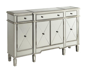 Aconitum 4-door Wine Cabinet Clear Mirror Half Price Furniture