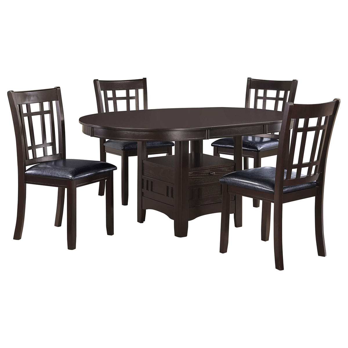 Lavon 5-piece Dining Room Set Espresso and Black - view 2
