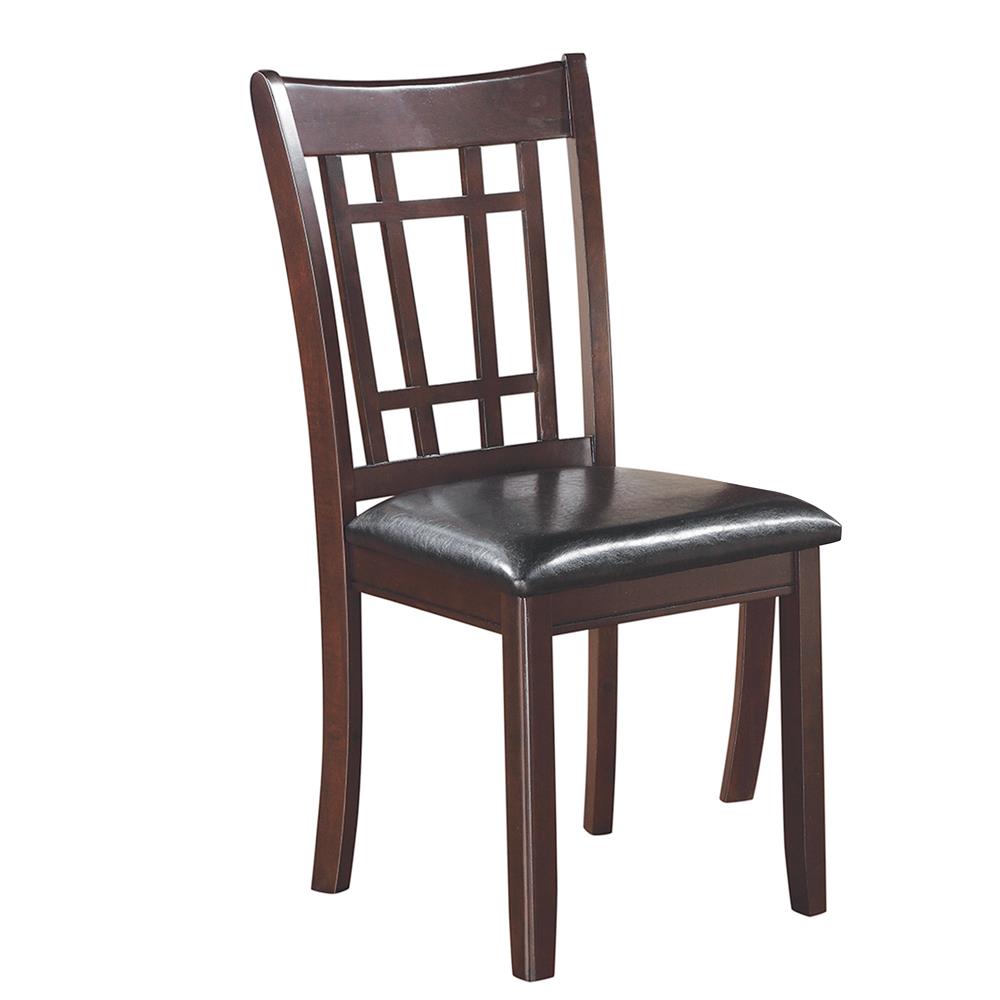 Lavon Padded Dining Side Chairs Espresso and Black (Set of 2)  Half Price Furniture