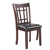 Lavon Padded Dining Side Chairs Espresso and Black (Set of 2) Half Price Furniture
