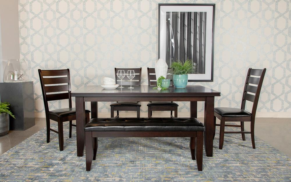 Dalila Dining Room Set Cappuccino and Black Dalila Dining Room Set Cappuccino and Black Half Price Furniture